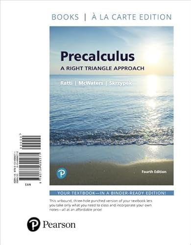 Precalculus: A Right Triangle Approach
