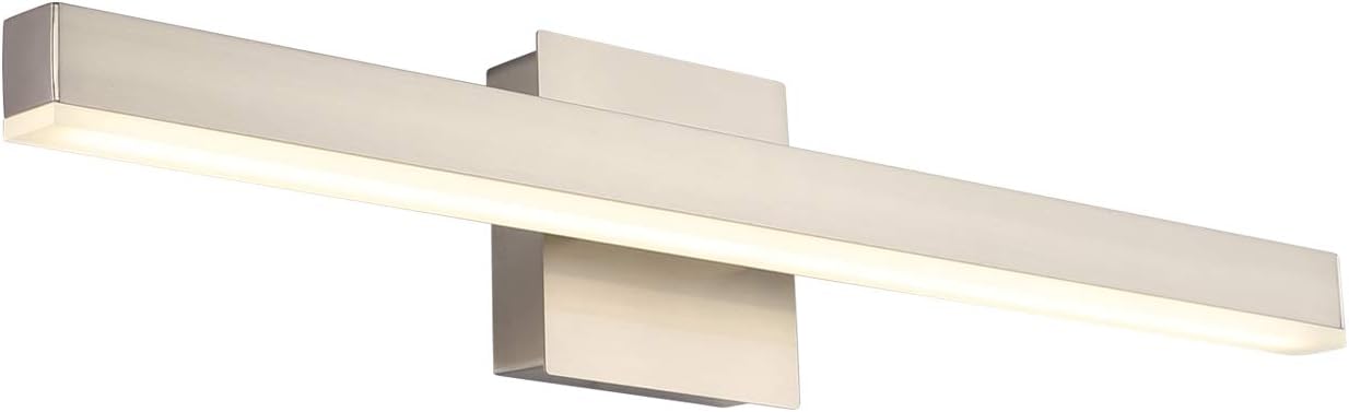 Joossnwell LED Bathroom Vanity Lighting Mirror Front Makeup Lights Fixtures Indoor Wall Mount Sconces Lamps Brushed Nickel 23.62" Inch 18W 4000K Nickel-Not Dimmable 23.6"Long-4000K