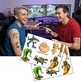 Forever Alone with Italian Brainrot Meme Tattoos | 2 A5 Sheets | 6 x 2.5' Temporary Sticker Tattoos | Easy to apply & Remove, 1-3 days.