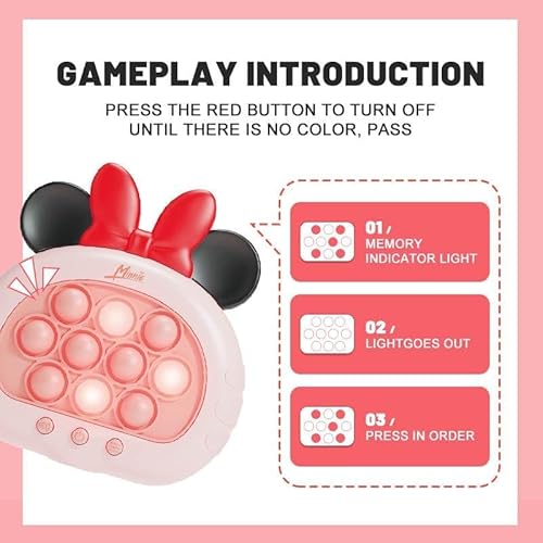 Pop It Eletrônico Anti Stress Estimule a Memória e Cognição (MINNIE)