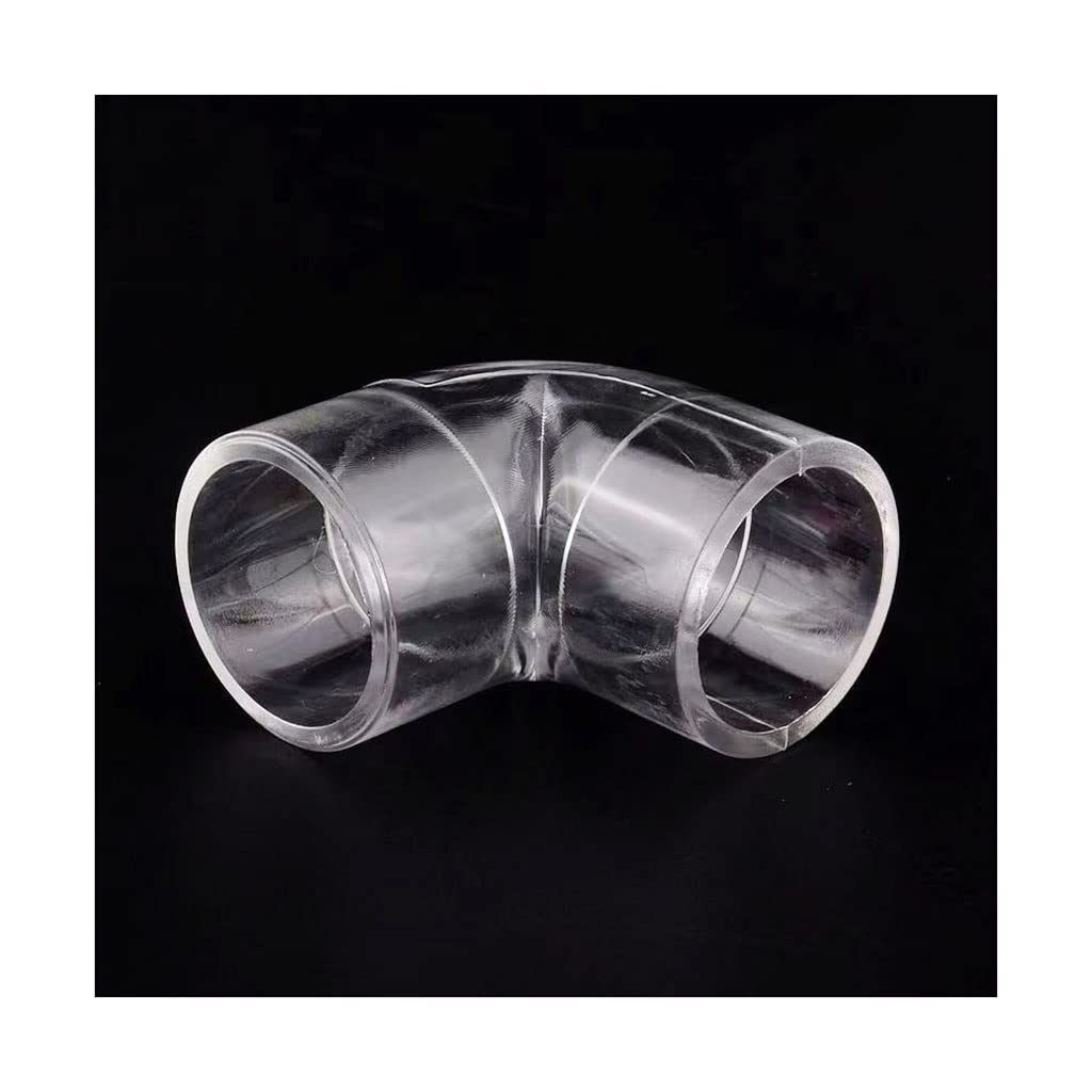 Acrylic Transparent Tube, 90 Degree Elbow Connector, for Garden Home Water Adapter Aquarium Fish Tank Fitting