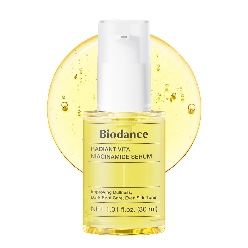 BIODANCE Radiant Vita Niacinamid-Serum, für einen gleichmäßigen Teint und zur Pflege von Pigmentflecken mit Vitamin C, feuchtigkeitsspendend, koreanische Hautpflege | 30 ml x 1 Stück