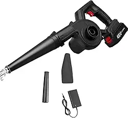 Soprador e Aspirador Eletrico Folhas Portátil Bateria Recarregável 48v sem Fio Mini soprador de ar, kit completo - CLICK FACIL