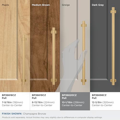 Image of Amerock Davenport 10-1 /16 inch (256mm) Center-to-Center Champagne Bronze Cabinet Pull, BP36620CZ