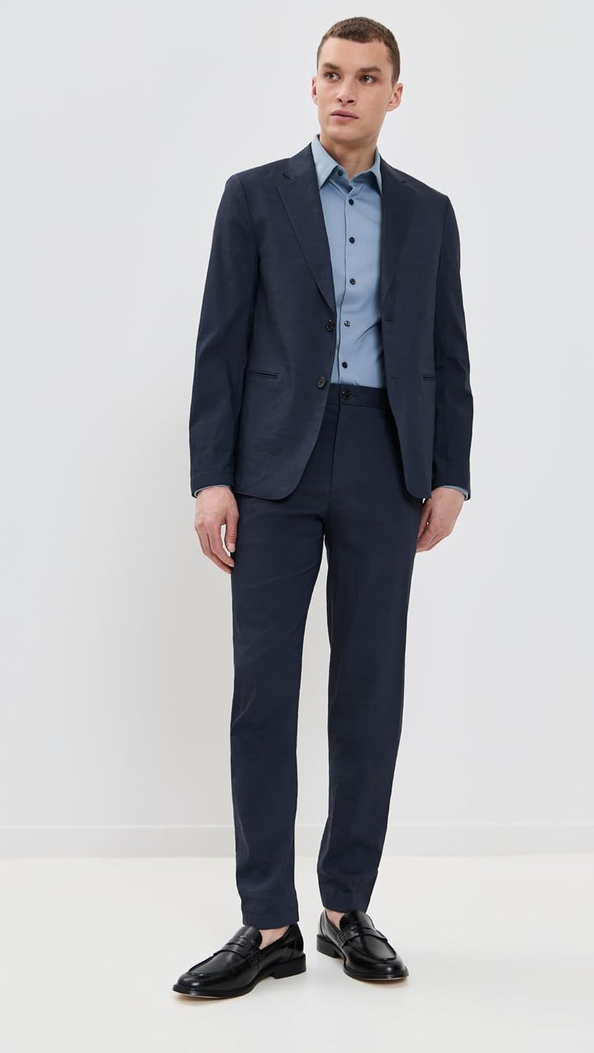 Theory Men's Good Crunch Linen Curtis Drawstring Pants - Image 5