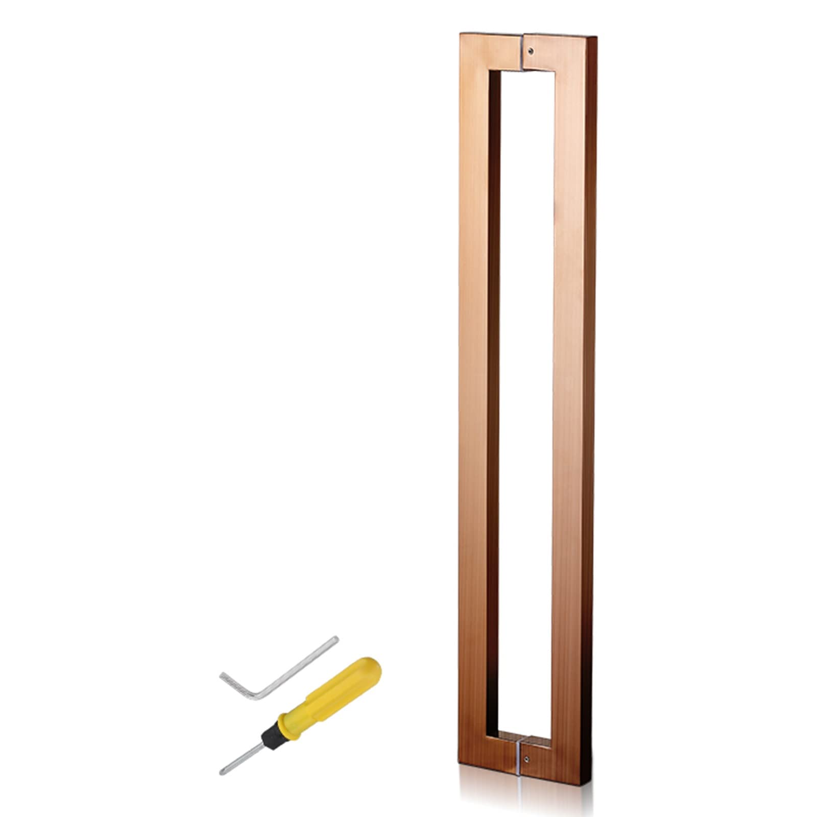 Zmqu Rose D Stainless Steel Round Tube Glass Door Handle Multicolor 60-120Cm(,60Cm/24Inch)
