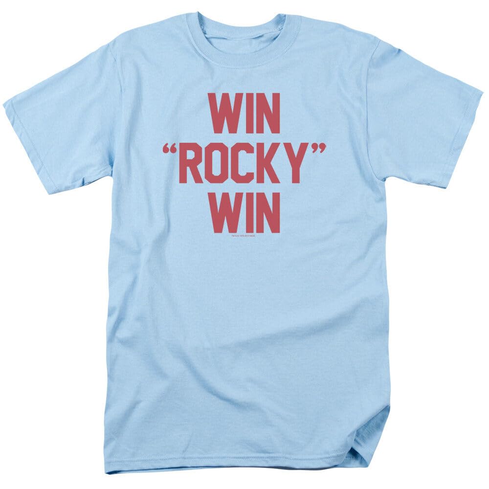 Rocky Movie Win Rocky Win Tee Shirt Light Blue L