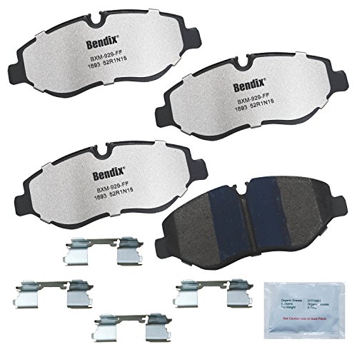 Image of Bendix Fleet Metlok MKD1693FM Semi-Metallic Front Brake Pads for Select Models Dodge Sprinter 2500, Freightliner Mercedes-Benz Metris, Sprinter, V220d, Viano, Volkswagen Crafter, Crafter Van