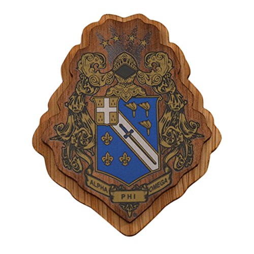 Alpha Phi Omega Wood Crest Made of Wood for Paddle Mascot Board apo (3.5″ Tall Double Raised)