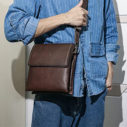Casual Shoulder bag Men Men's Shoulder Bag Simple Leather Retro Messenger Bag Man Purse3