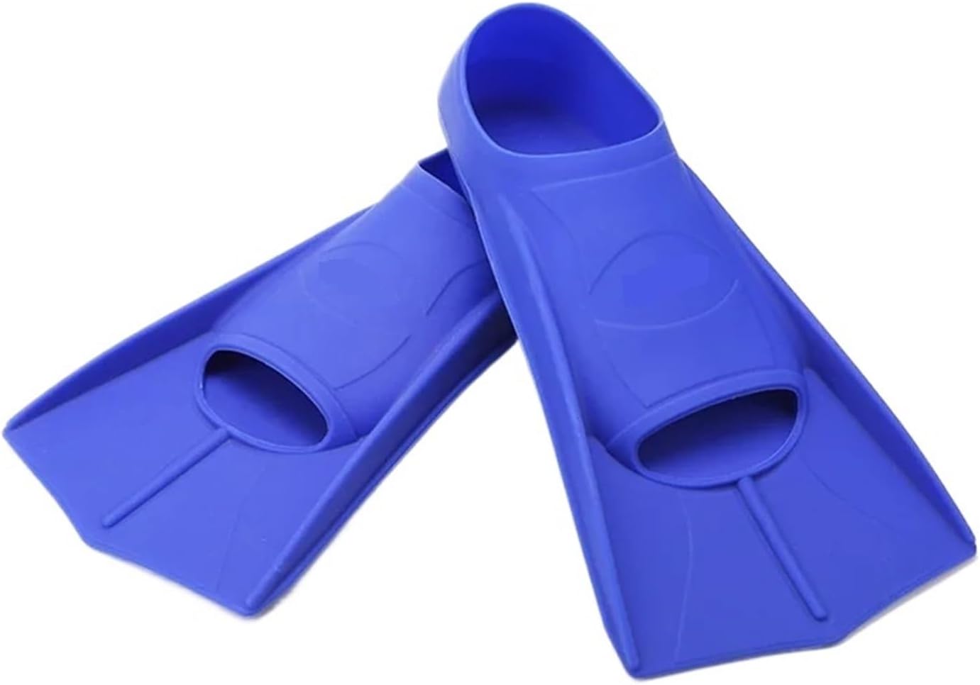 Silicone Professional Scuba Diving Fins Short Men Women Snorkel Fins Kids Flippers Equipment Set(Blue,M)