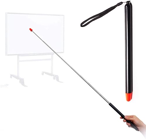 Puntero telescópico para profesores, puntero de enseñanza para aula, puntero retráctil de mano de metal de longitud extendida 47 pulgadas,