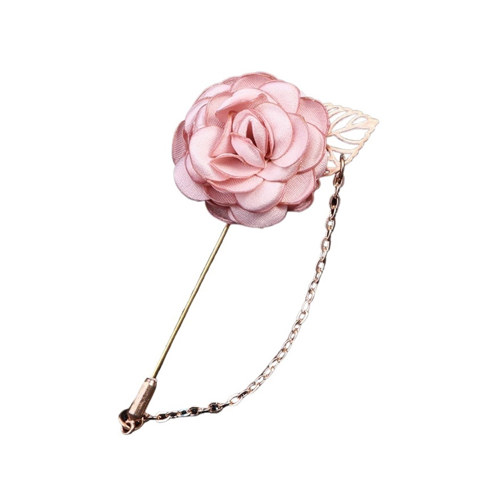 UJEDFHV Wedding Simulation Rose Corsage Wedding Corsage Men Fabric Rose Camellia Flower Groom Boutonnieres Decoration Accessory For Proms