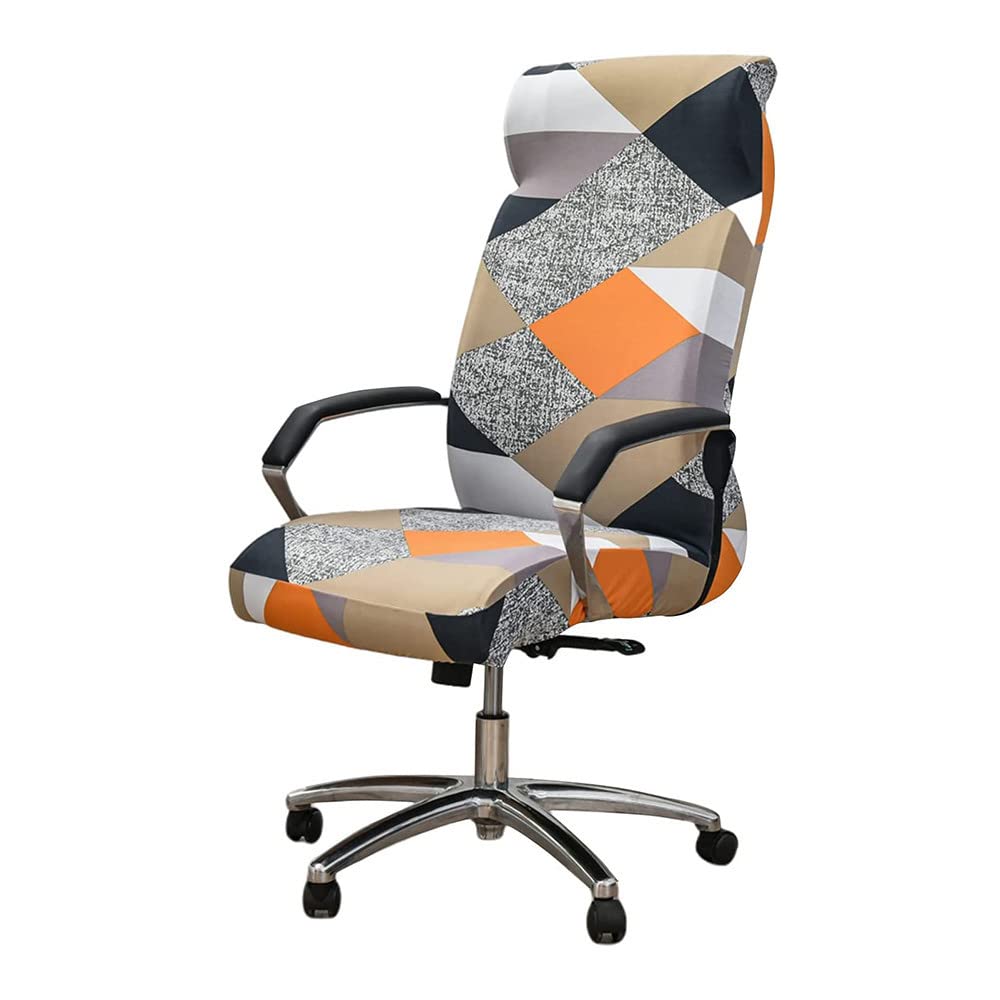 Funda Para Silla De Oficina, Color Liso, Funda Protectora Dividida Para