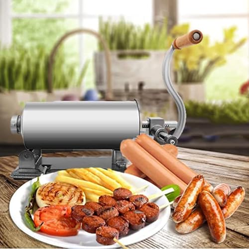 Remplisseuse de viande manuelle horizontale avec poussoir inox