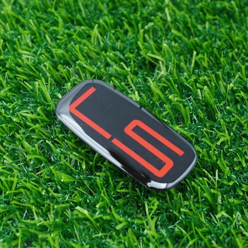 Image of Side Pillar Roof Cab Emblem Badge Nameplates Sticker Replacement for 99-07 15036135 inchLS 2Pc (Black Red)