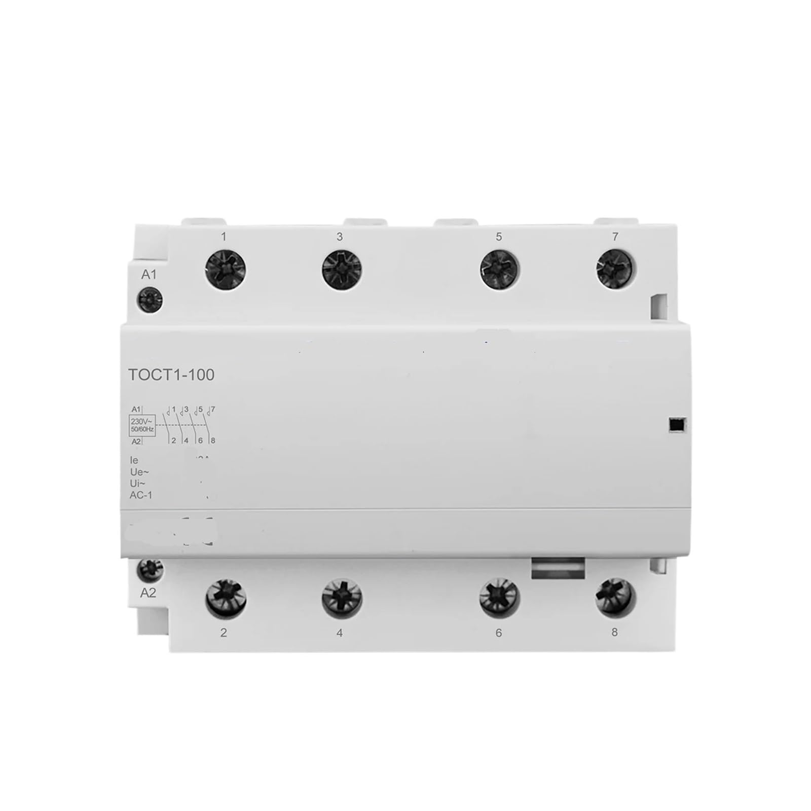 NOBIRTBSA TOCT1-100 4P 100A 4NO 400V 50/60HZ Din Rail Household AC Modular Contactor 4NO or 2NO 2NC 230V(2NO 2NC)