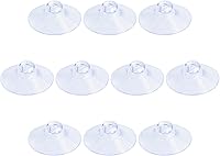 Pawfly 10-Pack 1.2 Inch Clear Suction Cups - Strong 3lb Hold PVC Suckers for Kitchen Bathroom Window Decor Organization