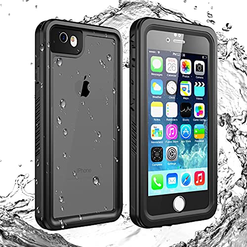 iPhone 6S 防水ケース iPhone 6 クリアケース 透明 防水 防塵 防雪 耐衝撃 360°完全保護ケース IP68防水レベル 米軍MIL規格 指紋認証可 アイフォン6S スマホケース ストラップ付き ワイヤレス充電 雨の日 お風呂 温泉 水中撮影 粉塵対策 適用 日本語説明書付き (iPhone 6/6s)