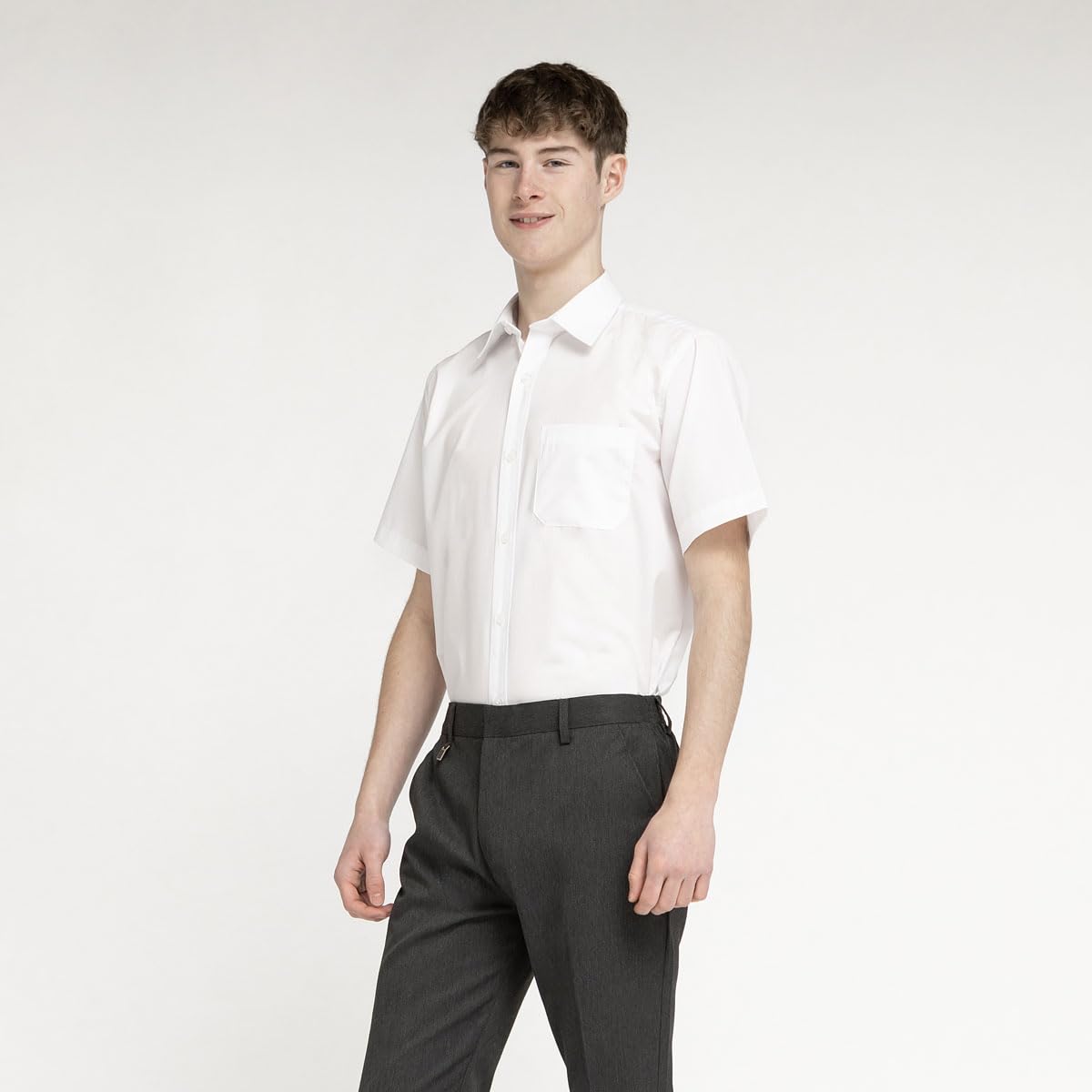 ZECO Boys School Short Sleeve, Non Iron Shirt - Twin Pack