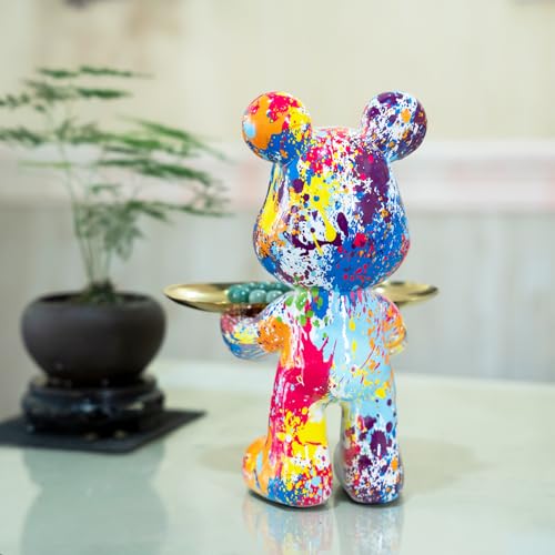 Estatua de oso en resina para decoración miniatura 4
