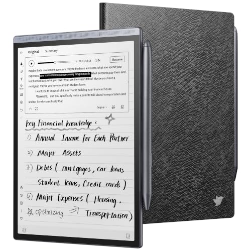 iflytek AINOTE Air 2, Ultraportable 8.2' E Ink Tablet with Black Folio Case
