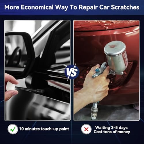 Image of Car Black Paint Touch Up Cars Scratch Repair for Vehicles, Rim High-Gloss Black Paint Pen 30ML Quick Drying Automotive Scratch Repair, Non-toxic 1.5 oz Easy to Use