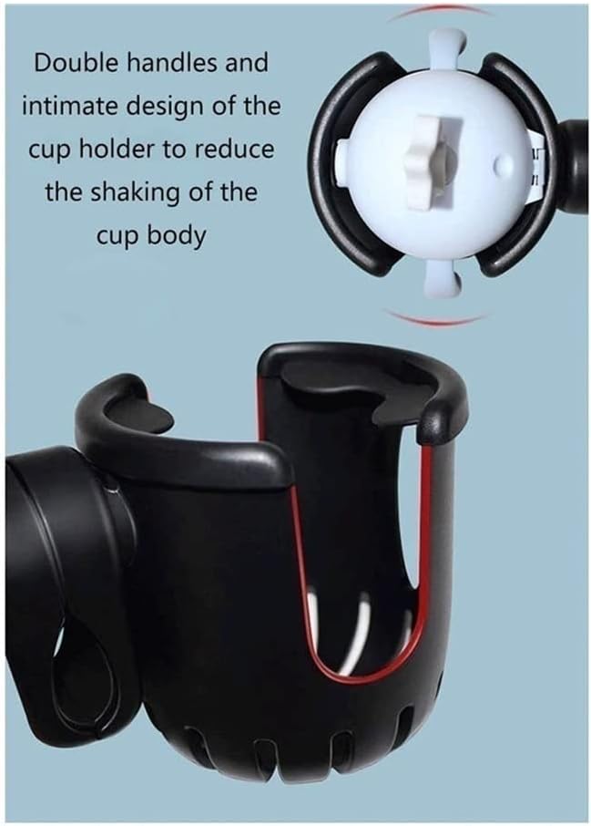 Bike Cup Holder,Unbreakable, 360 Degrees Rotation Drink Water Bottle Cages Stroller Cup Holders for Bicycles, Mountain Bikes, Baby Strollers and Wheelchair