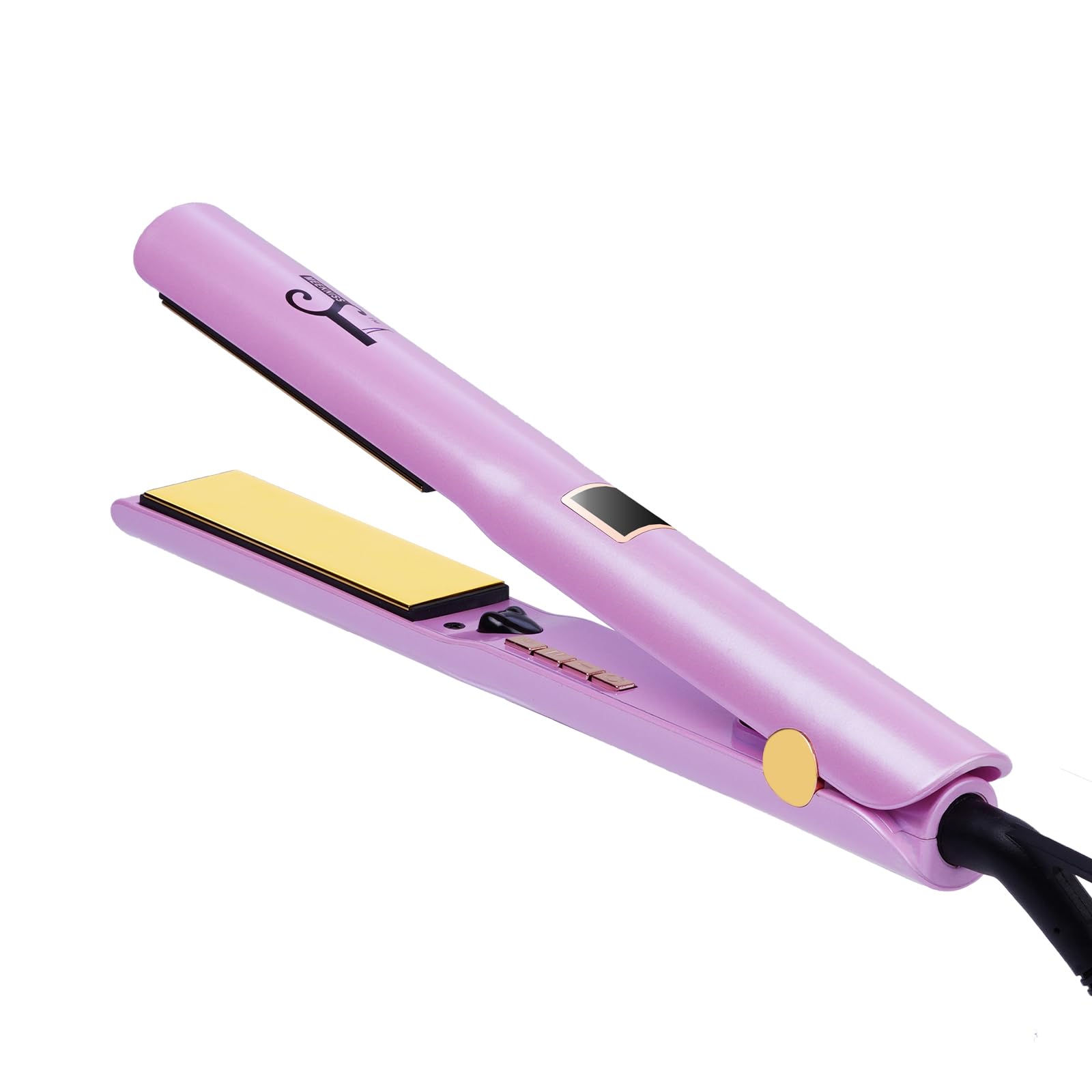 Pro Flat Iron, 2-in-1 Hair Straightener & Curler, Professional Titanium Hair Straightening Curling Wand, Fast Heating, Salon-Grade Effect, 122-500F