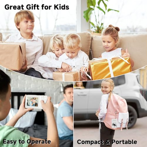 Image of Digital Camera, 44MP Compact Camera, FHD 1080P Point and Shoot Digital Cameras with 16X Zoom, Face Detect, Smile Capture, Anti Shake, for Boys Girls Teens Gifts (White)