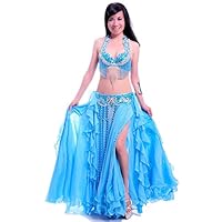 ROYAL SMEELA Buikdans kostuum Dames Beha Riem Rok Set van 3 stuks Buikdanser Kleding voor Vrouwen Flamenco Zigeuner Strass BH en riem Spleet Maxi Lange Rok Rokken Pak ROYAL SMEELA Buikdans kostuum Dames Beha Riem Rok Set van 3 stuks Buikdanser Kleding voor Vrouwen Flamenco Zigeuner Strass BH en riem Spleet Maxi Lange Rok Rokken Pak