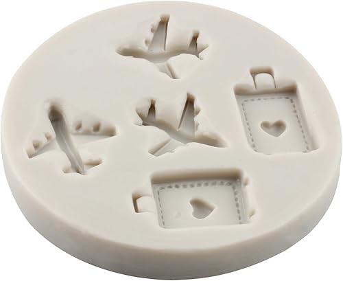 Miniatura 4 de MINFEIDMS Molde de silicona para hélice de avión para decoración de tartas, decoración de cupcakes, pasta de goma de chocolate, pasta de polímero de