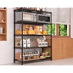 PrimeZone Wire Metal Storage Shelves - 5 Tier Adjustable NSF-Certified Heavy Duty Garage Shelving Unit Organizer Rack, Steel Utility Shelf for Kitchen, Pantry, Closet, 35.5" W x 14" D x 72" H, Black - Image 2