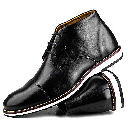 Sapato Casual Brogue Premium Couro Comfort Social Cor:Preto;Tamanho:44