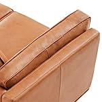 Valencia Artisan Full Leather Sofa 88” - Pure Full Italian Nappa Leather Couch, Solid Wood Accent, Ultimate Comfort, Cognac Tan - Image 5