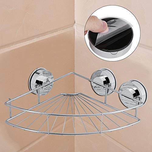 Preisvergleich Produktbild SJYM Edelstahl Eckduschregal mit Saugnapf Badezimmerhalter Seife Kosmetikregale Lagerregal Organizer