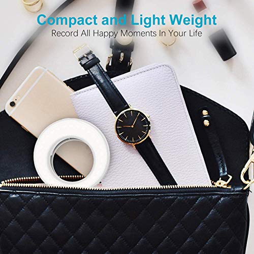 XINBAOHONG Selfie Ring Light Rechargeable Portable Clip-on Selfie Fill Light with 40 LED for Smart Phone Photography, Camera Video, Girl Makes up