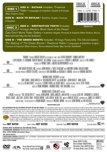 TCM Greatest Classic Films Collection: War - Battlefront Asia (Bataan / Back to Bataan / The Green Berets / Destination Tokyo) image 4