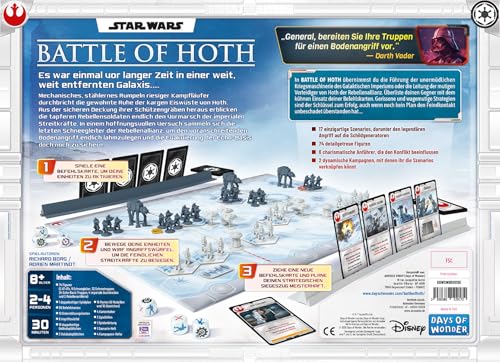 Days of Wonder, Star Wars Battle of Hoth – Strategisches Brettspiel für 2-4 Spieler ab 8 Jahren – mit 74 Miniaturen & 17 Szenarien – Imperium vs. Rebellen – Familien- & Kennerspiel – Bild 3