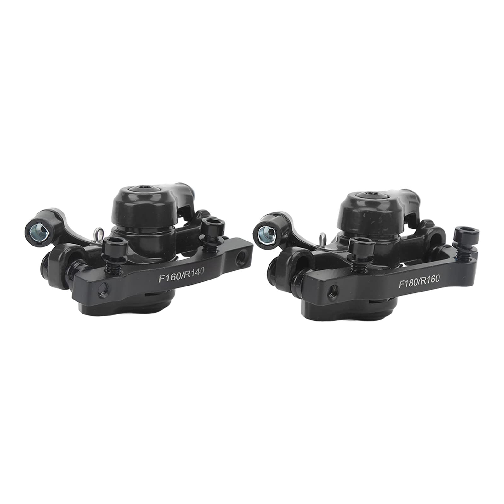 1 Set Mountain Bike Disc Brake, Aluminum Alloy Bicycle Brake Kit, Cable Puller Replacement Parts for Electric Scooter Bike (Black)