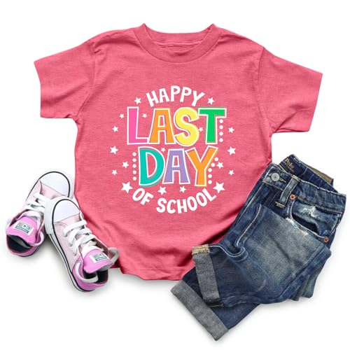 Toddler Last Day of School Shirt Boys Girls End of School Kids T-Shirt Students Graduation Summer Tees Tops