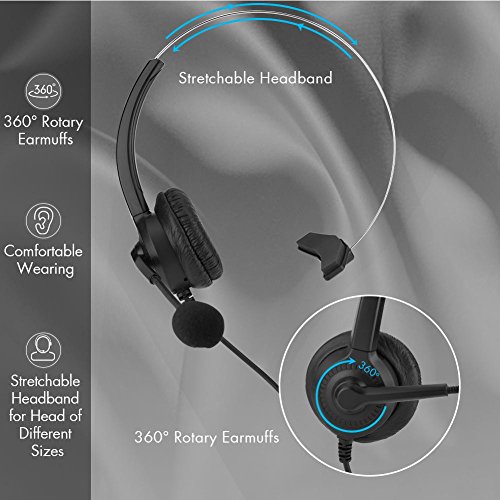 Auriculares de 3.5 mm con micrófono para PC centro de llamadas y móvil ligero 3