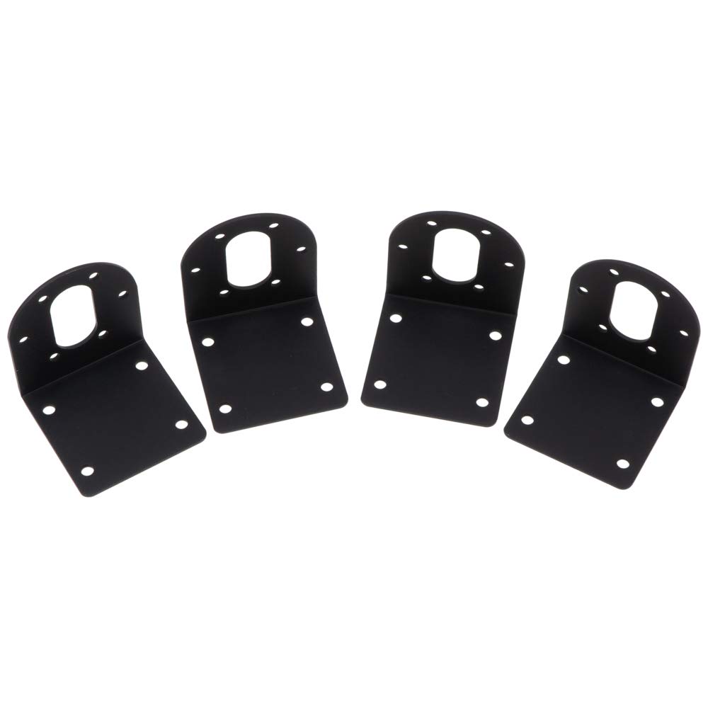 4pcs Black 37mm 37GA 37GB DC Gear Motors Mounting Bracket, Iron Anti-rust Gearbox L-shape Fixed Seat, Gear Reduction Motor Holder, Cojoys