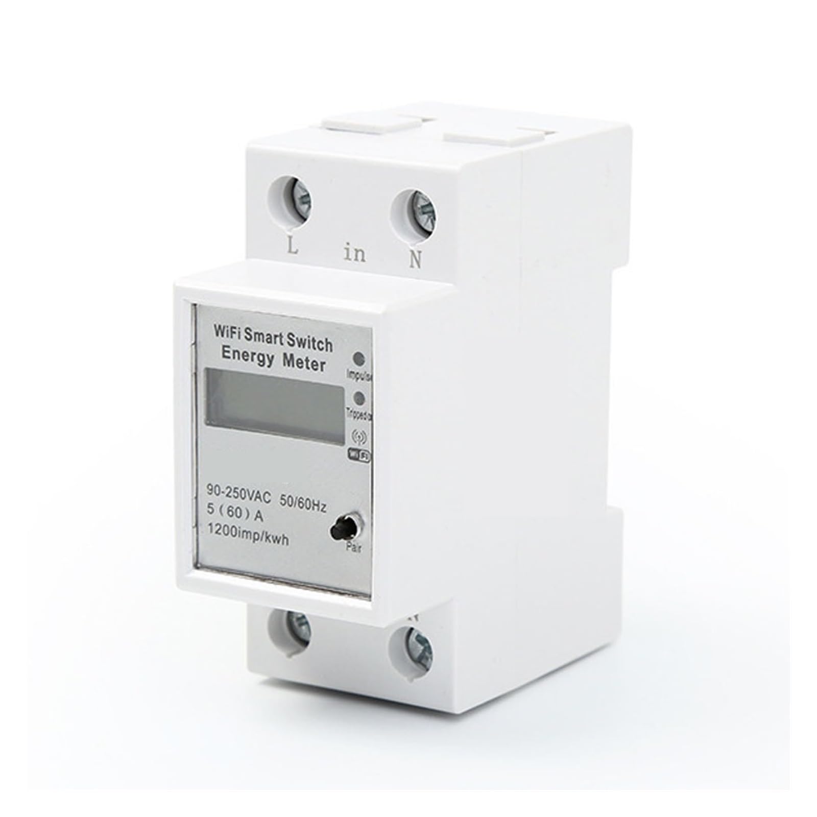 400W AC 90-250V Monophasé Din Rail WiFi Compteur D'énergie Intelligent Consommation D'énergie Kwh Mètre Wattmètre Prise en Charge Smartlife Tuya App Surveillance de la consommation d'énergie