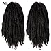 Alica 3 Packs Afro Kinky Marley Braids Hair Extensions Kanekalon Synthetic Twist Crochet Braiding Hair for Women 18 inchs (18