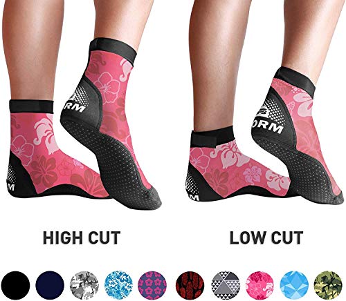 BPS 'Storm' Lycra Sports Socks - Sand Skins for Outdoor Volleyball, Surfing, Dive