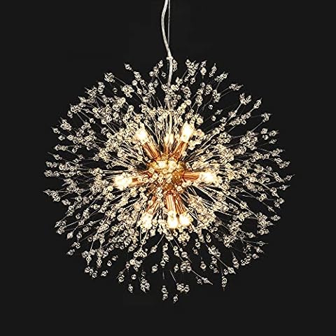 Lingkai Moderne LED Lampe Kristall Deckenleuchte Elegante Runde Kronleuchter Runde Pendelleuchte Cover