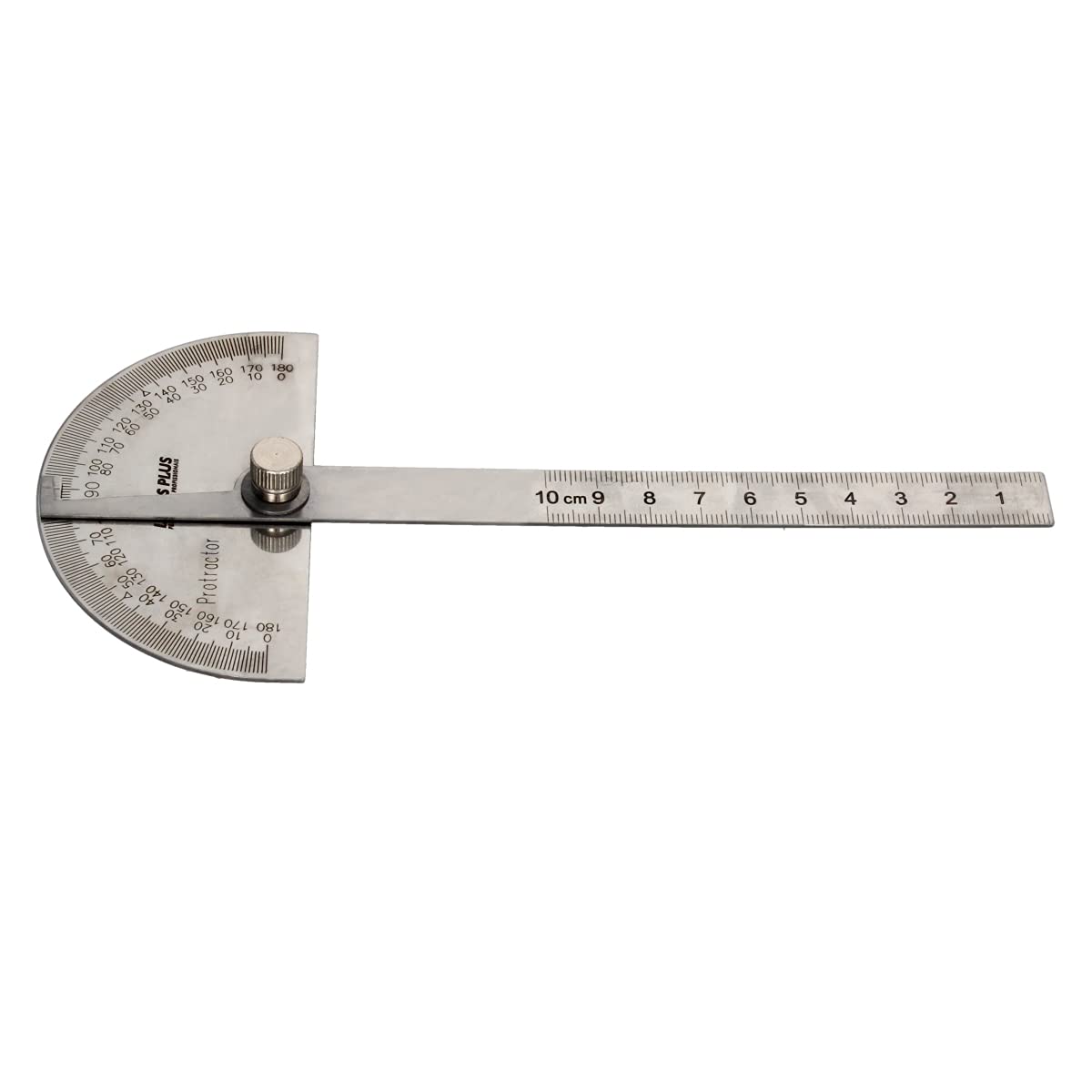 Utoolmart Stainless Steel Protractor 180 Degrees Round Head Angle Finder With 10cm 3 9 Inch Adjustable Arm For Woodworking Drawing C38 - View #5