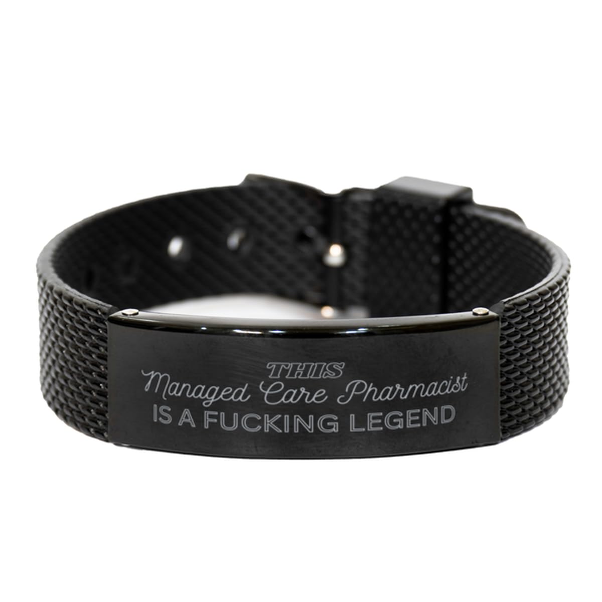 Managed Care Pharmacist Shark Mesh Bracelet Birthday Gifts, This Managed Care Pharmacist is a Fucking Legend, Managed Care Pharmacist Christmas Graduation Gifts for Managed Care Pharmacist Engrav