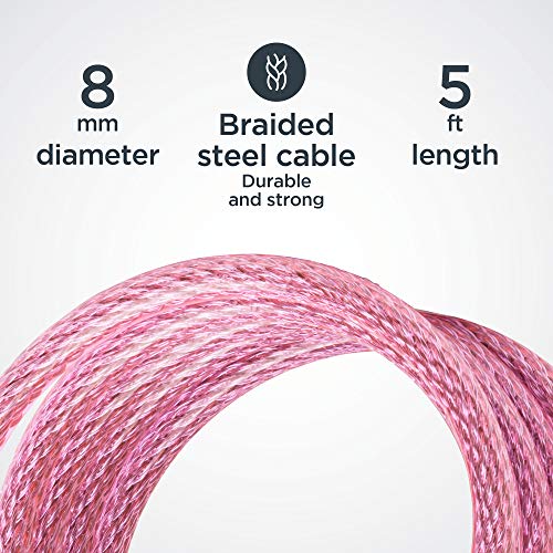 Schwinn Anti Theft Bike Lock, Security Level 1, Combination Lock, 5 Foot , Pink #TOP2